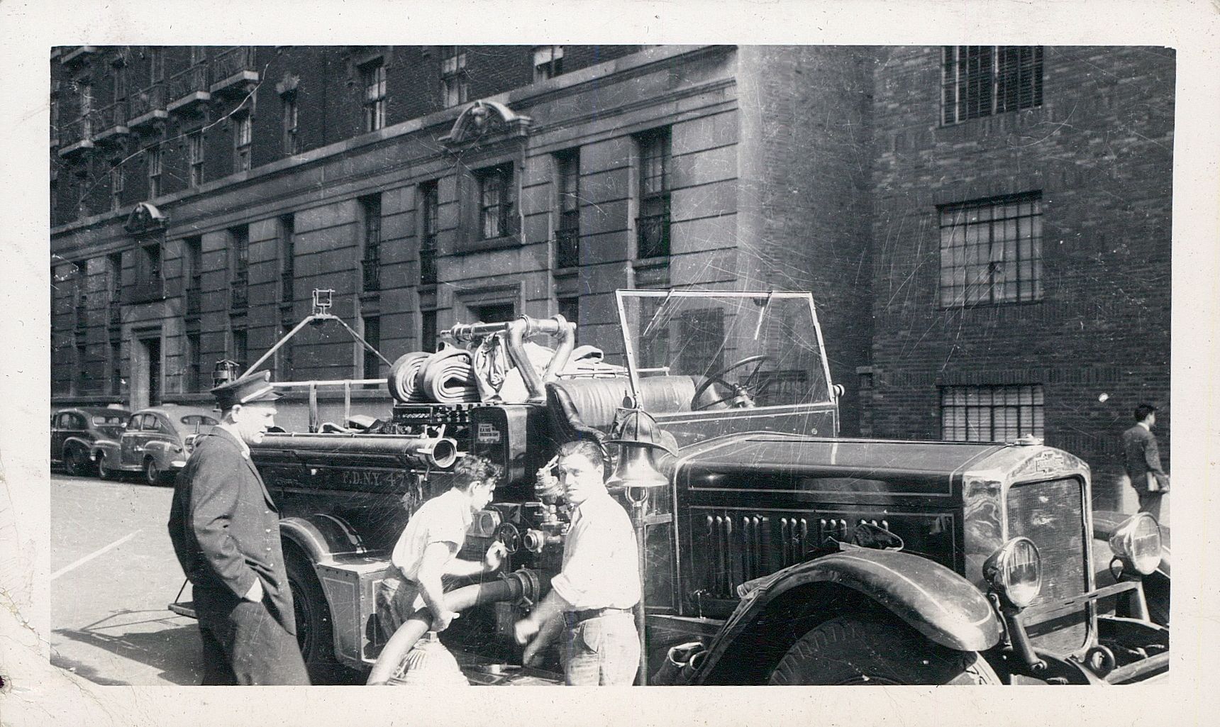 Firetruck of Engine Company 47 in 1948.
