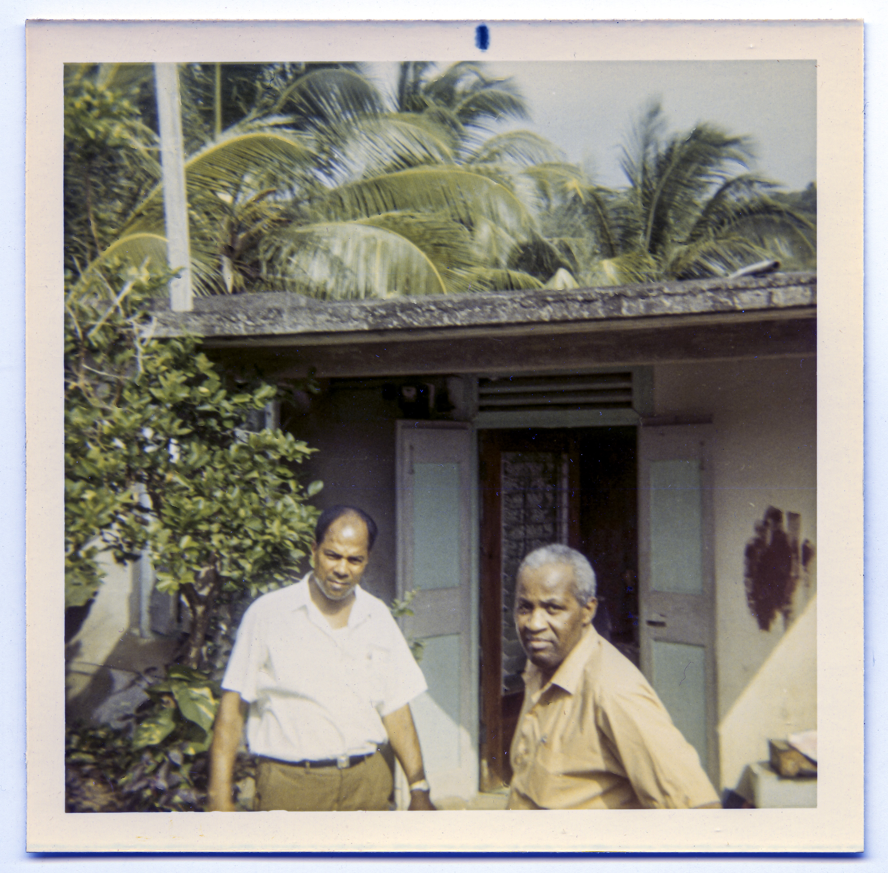 Aubrey (right) and relative in Montserrat, 1970s.